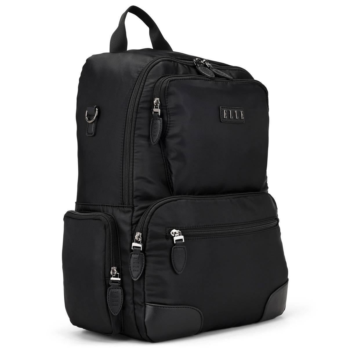 ELLE Voyage Twill and Vegan Leather Backpack