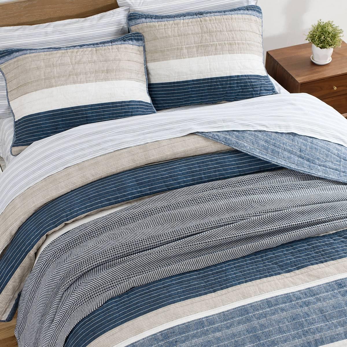 Nautica Ridgeport 136 Thread Count Reversible Quilt Set
