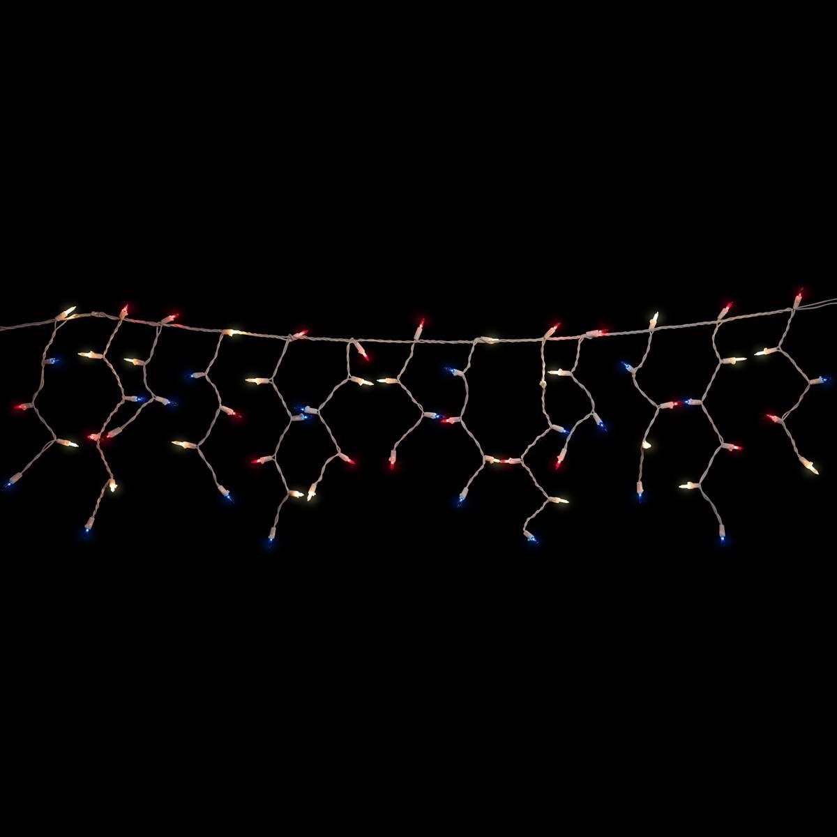 Northlight Seasonal 105ct. Multi July 4th Mini Icicle Lights