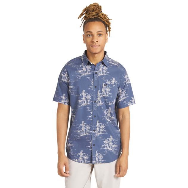 Mens Quiksilver Deck Chair Palm Button Down Shirt
