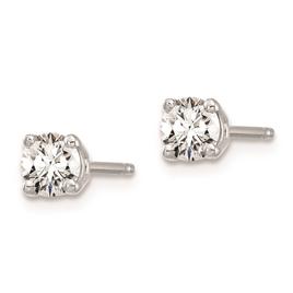 Pure Fire 14kt. White Gold 4-Prong 3/8ctw. Diamond Stud Earrings