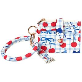 Womens DS Fashion Ring Loop Card Holder Wristlet with Tassel