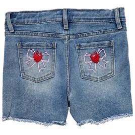 Girls (4-6x) YMI® Frayed Shorts w/ Strawberry Bow Back Pockets