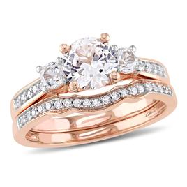Gemstone Classics(tm) Rose Gold 1 1/3ct. Sapphire Bridal Set
