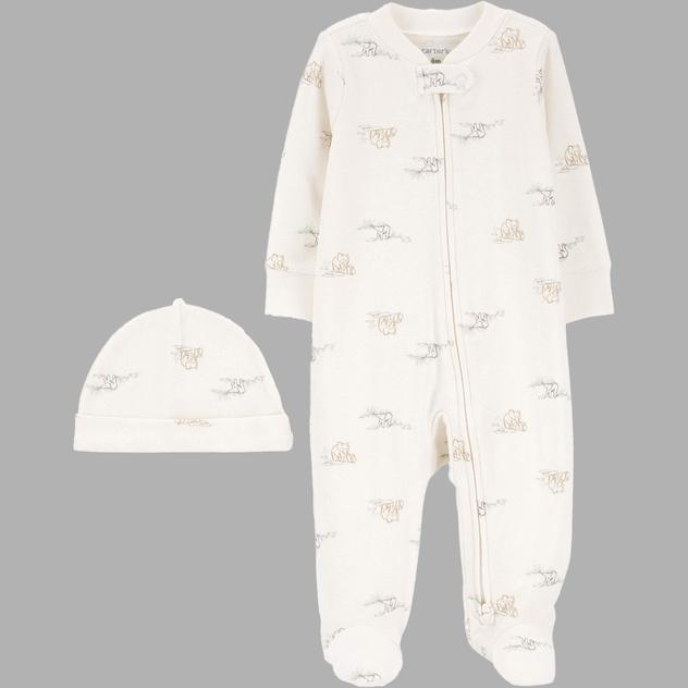 Baby Unisex (Preemie-9M) Carter’s® Elephant Sleep & Play w/ Hat