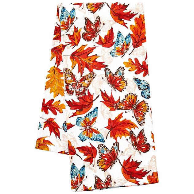 Autumn Days Butterfly Dual-Purpose Kitchen Towel
