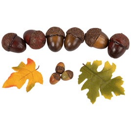 Northlight Fall Harvest 11pc. Acorns & Maple Leaves Decor Set
