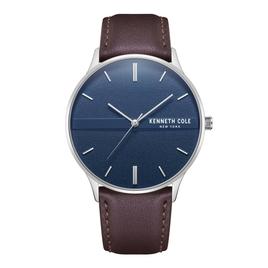 Mens Kenneth Cole(R) New York Tan Band/Blue Dial Watch-KCWGA2234302