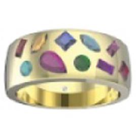 Ashley Cooper(tm) Multi Color Scattered Stone Ring