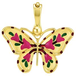 Wearable Art Fuchsia Flower Butterfly Enhancer