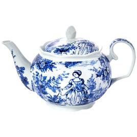 Home Essentials 37oz. Toile Scallop Teapot