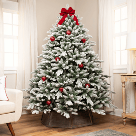 Northlight Real Touch(tm) 6.5ft Mountain Pearl Flock Christmas Tree