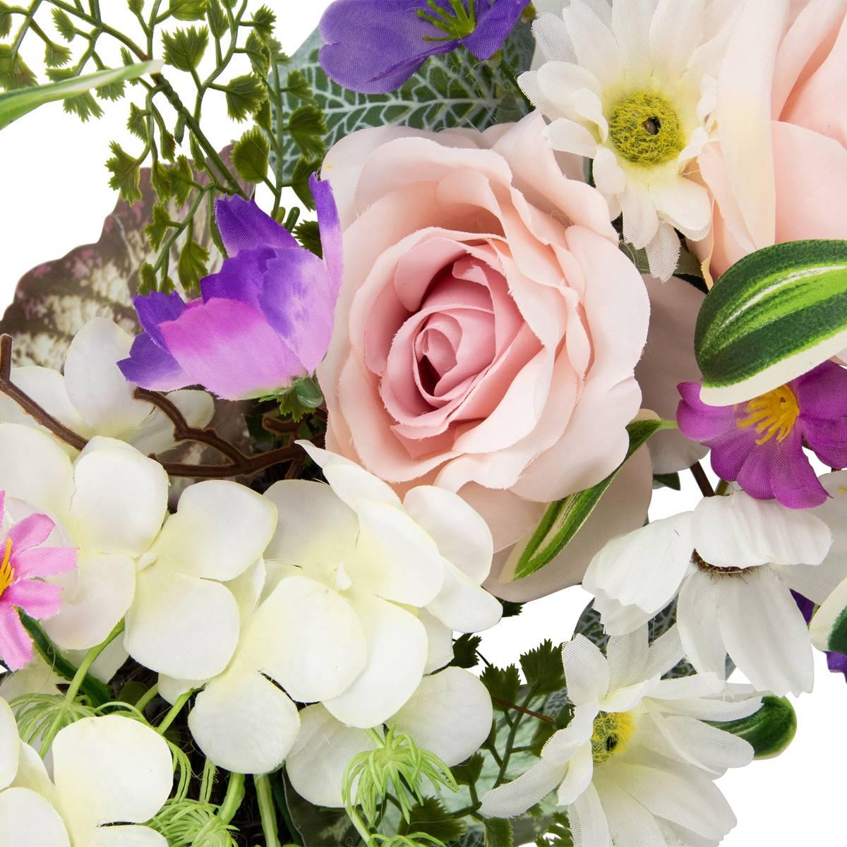 Northlight Seasonal Artificial Mixed Floral & Fern Spring Wreath