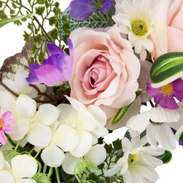 Northlight Seasonal Artificial Mixed Floral & Fern Spring Wreath