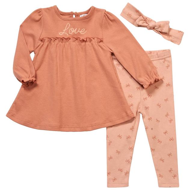 Baby Girl (12-24M) Adley & Hudson® 3pc. Love Tunic & Leggings Set