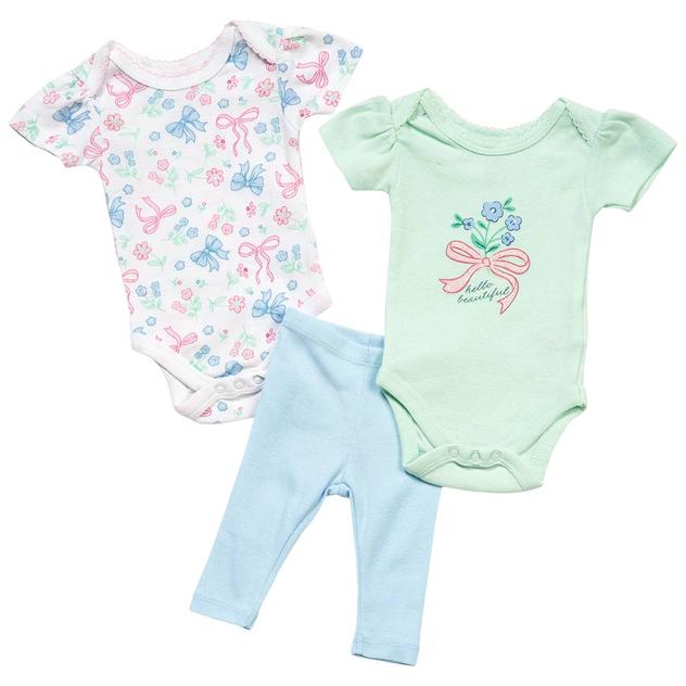 Baby Girl (NB-9M) Koala Baby 3pc. Bow Turn Me Around Set