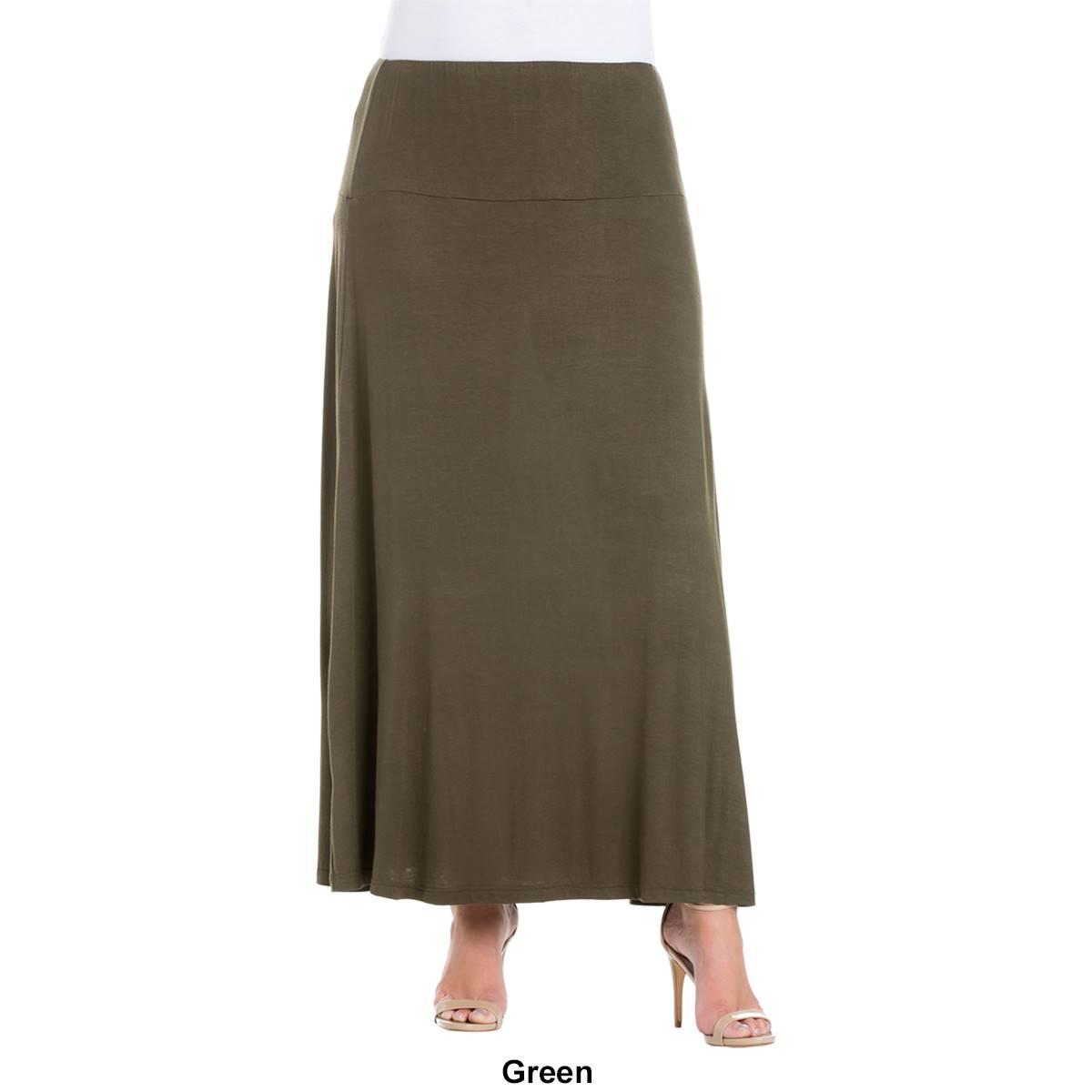 Plus Size 24/7 Comfort Apparel Maxi Skirt