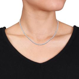 Sterling Silver 12 1/2ctw. Dew Moissanite Tennis Necklace