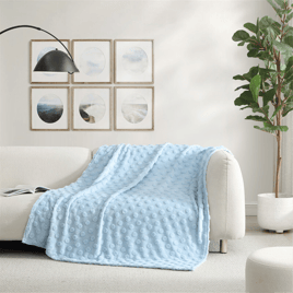 Swift Home Pom Pom Textured Soft Plush Cozy Throw Blanket