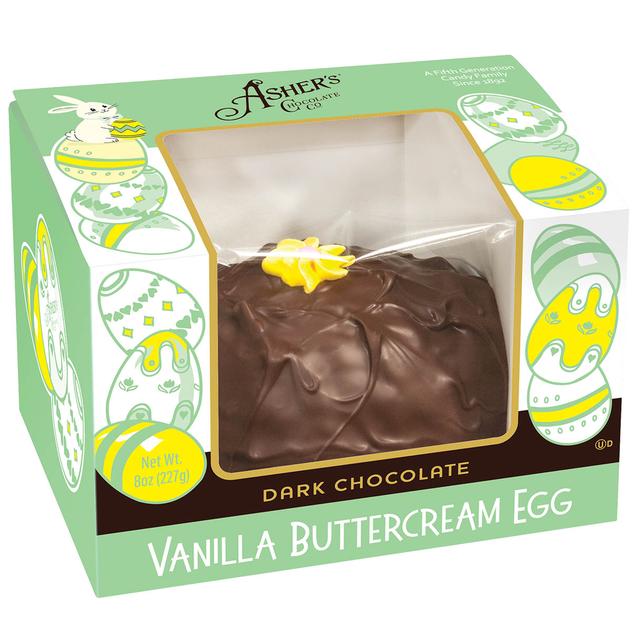 Asher’s® Chocolate Co Dark Chocolate Vanilla Buttercream Egg 4oz.