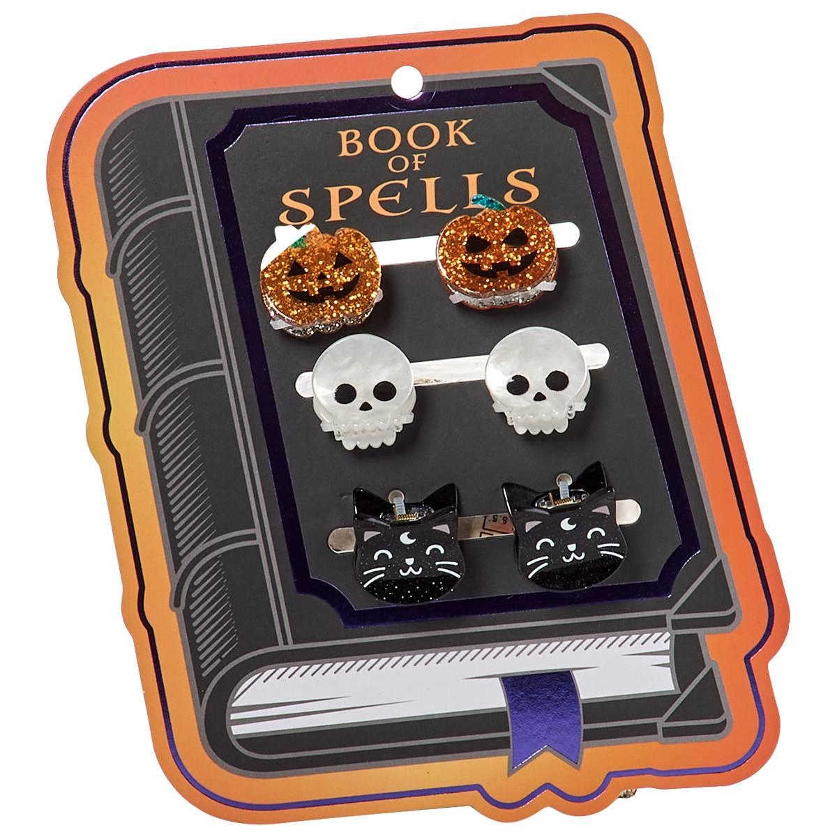 Happy Halloween 6pk Asst Halloween Claw Clips