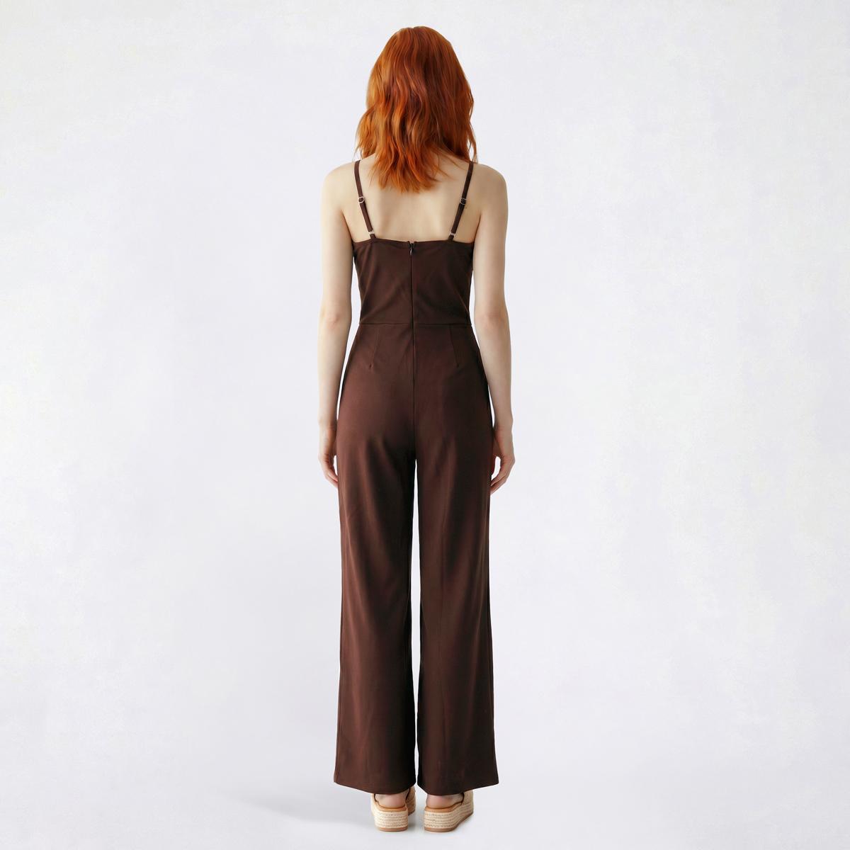 Juniors Madden Girl Knit Dobby Piped Trim Jumpsuit