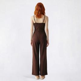 Juniors Madden Girl Knit Dobby Piped Trim Jumpsuit