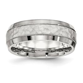 Mens Gentlemens Classics(tm) 7.5mm Hammer Detailed Wedding Band