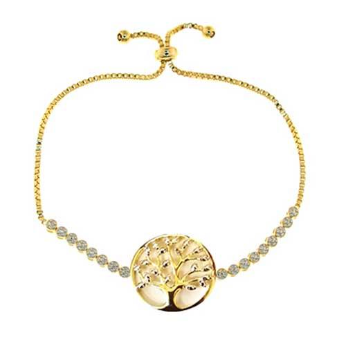 Gianni Argento Gold & Diamond Accent Tree of Life Bracelet