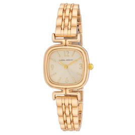 Womens Laura Ashley(R) Square Link Bracelet Watch - LA2106YG