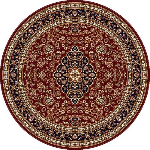 Tayse Sensation Kirsten Red Round Area Rug - 5'3