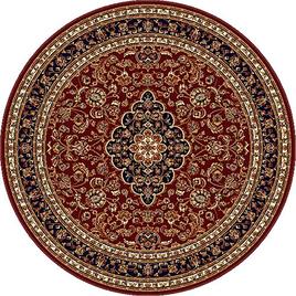 Tayse Sensation Kirsten Red Round Area Rug - 5'3