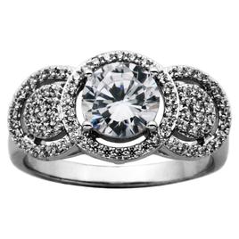 Cubic Zirconia 3 Circle Statement Ring