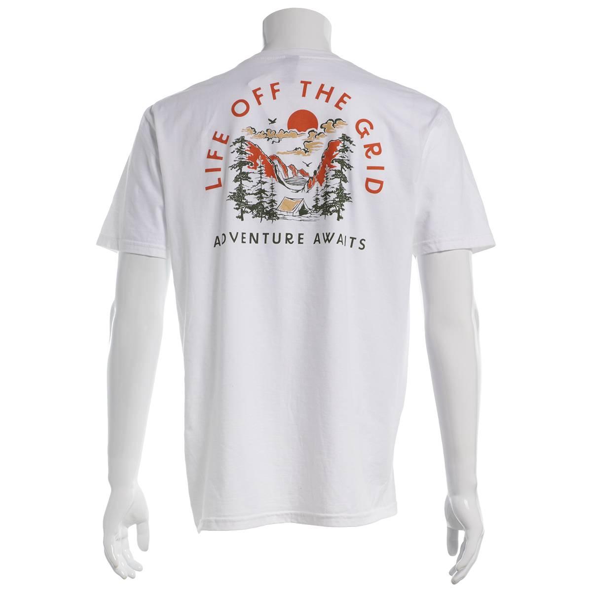 Mens Life Off The Grid Short Sleeve Tee - White