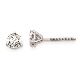 Pure Fire 14kt. White Gold Screwback 3/4ctw. Diamond Earrings