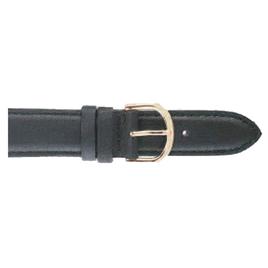 Unisex Watchbands 2 Go Long Padded Calfskin Black Watchband