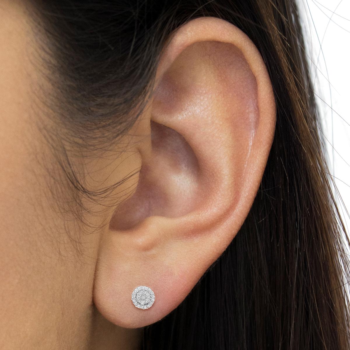 Diamond Classics™ 1/2ctw. Diamond Floral Cluster Stud Earrings