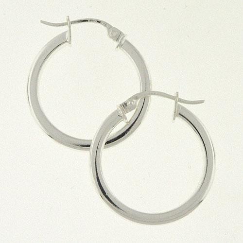 Designs by FMC Sterling Silver Polished Tube Hoop Earrings