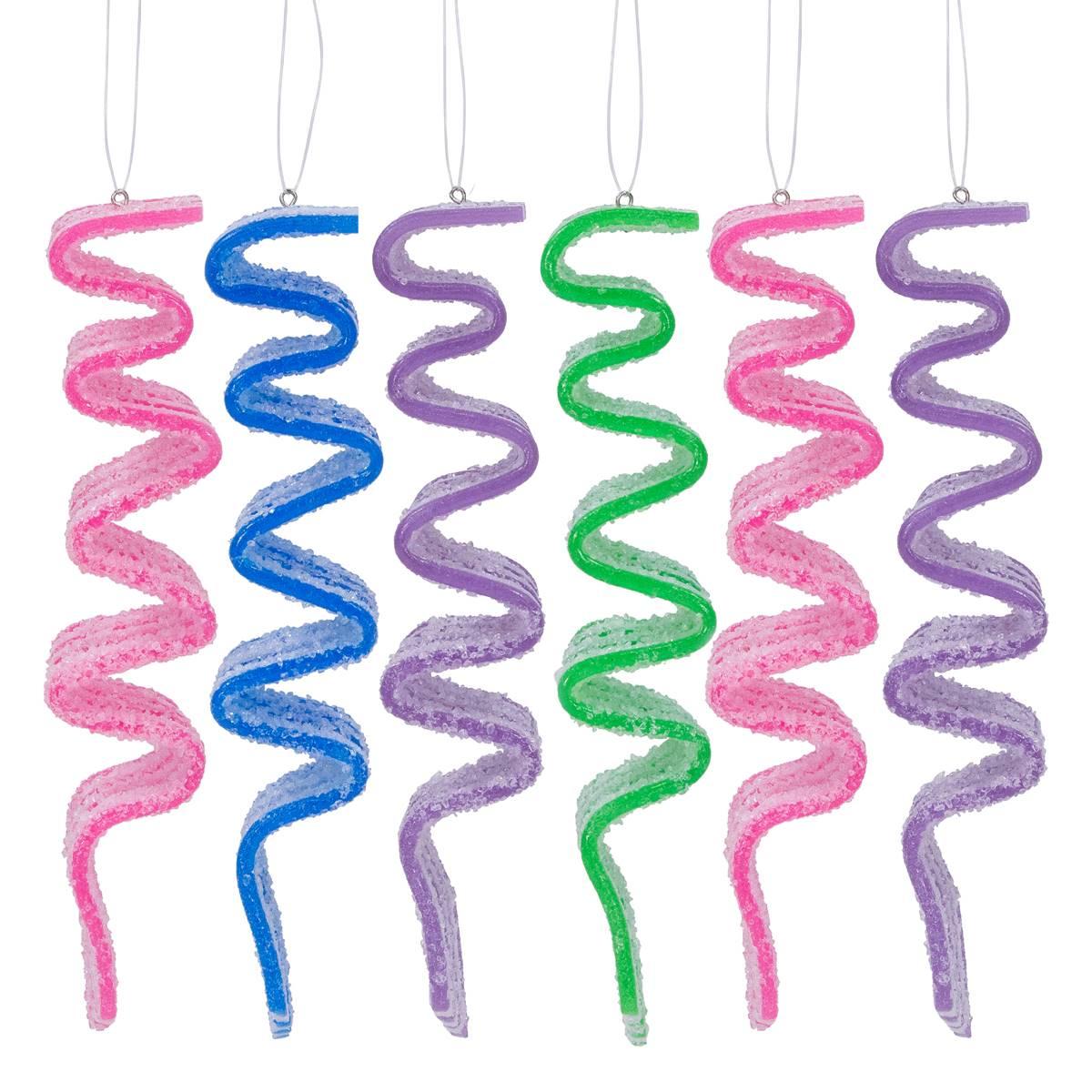 Northlight Seasonal 6ct. Sugar Coated Ribbon Candy Ornaments