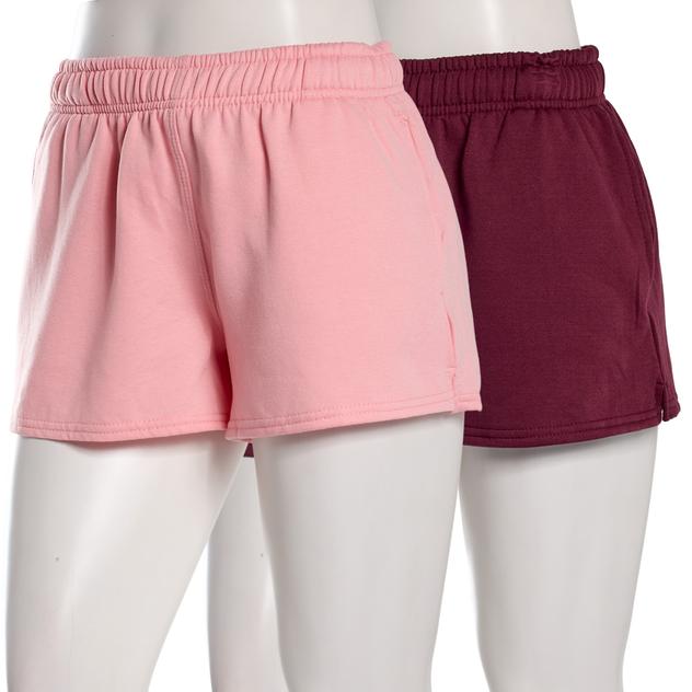 Juniors Eye Candy 2pk. Fleece Pull On Shorts w/ Side Slit