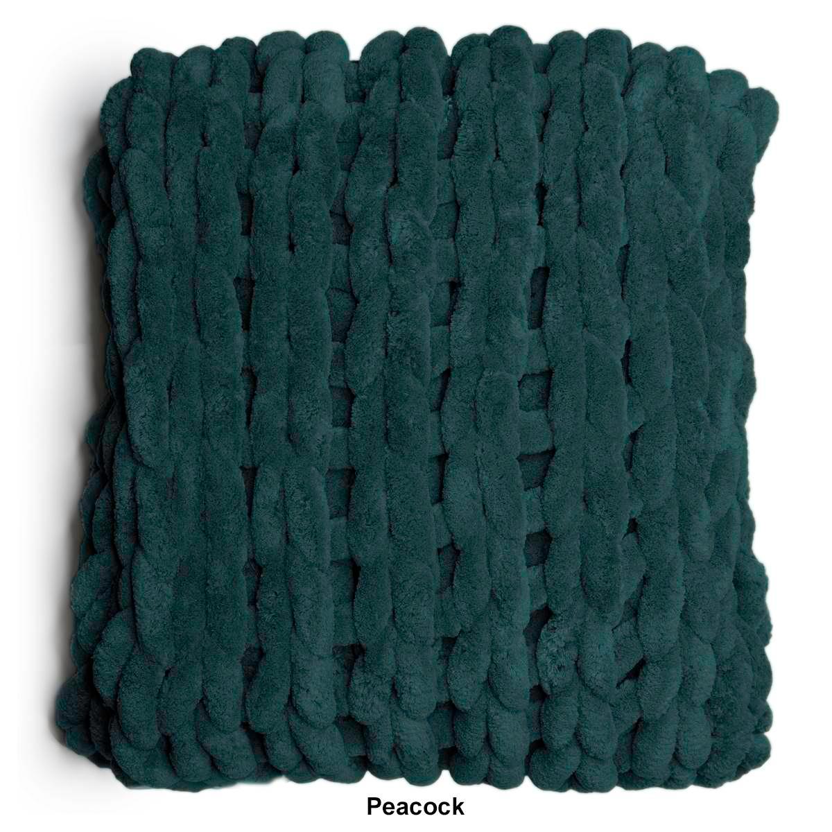 Donna Sharp Solid Chenille Knitted Throw Blanket