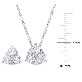 Gemstone Classics™ 3 1/2kt. Created White Sapphire Pendant Set