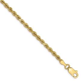 Gold Classics(tm) 10kt. Gold 2.75mm Rope Chain Ankle Bracelet