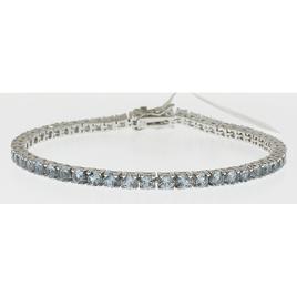 Gemstone Classics(tm) 3.00mm Round Aquamarine Bracelet
