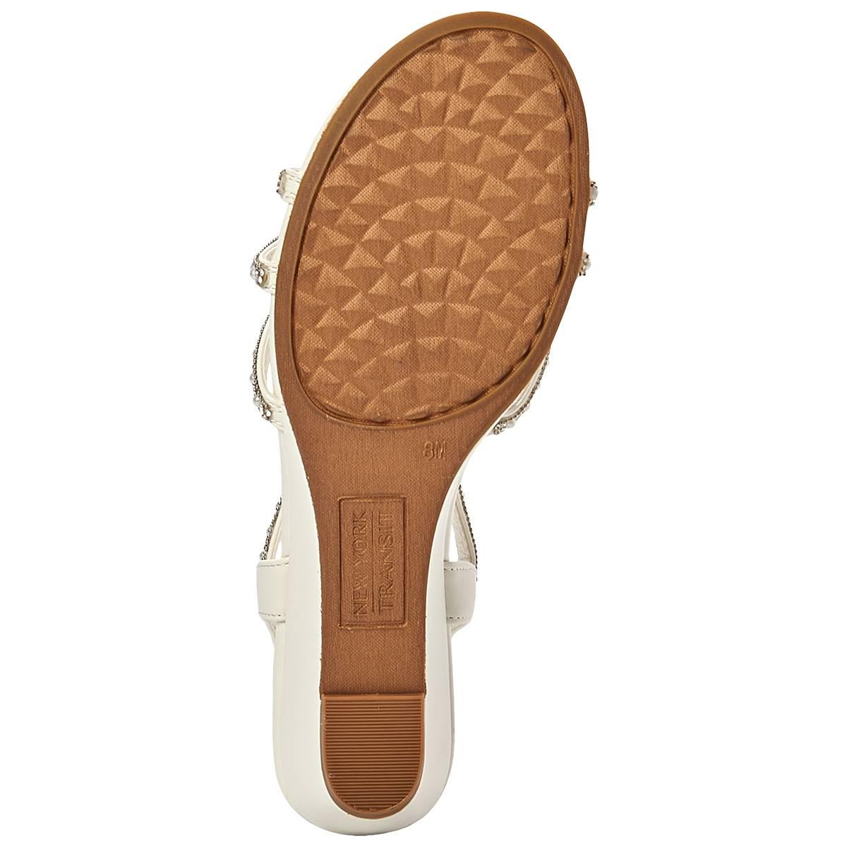 Womens New York Transit Tessie Smooth Wedge Dress Sandals