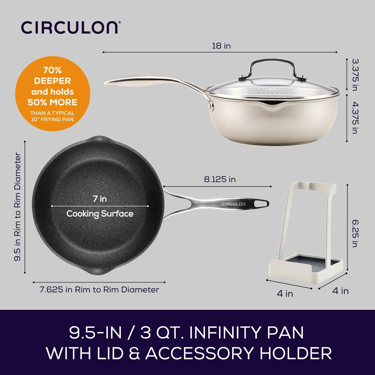 Circulon 9.5in. ScratchDefense Nonstick Infinity Pan