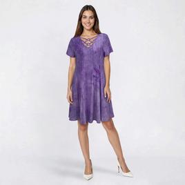 Womens Cocomo V Neck Criss Cross Gomez Fit & Flare Dress