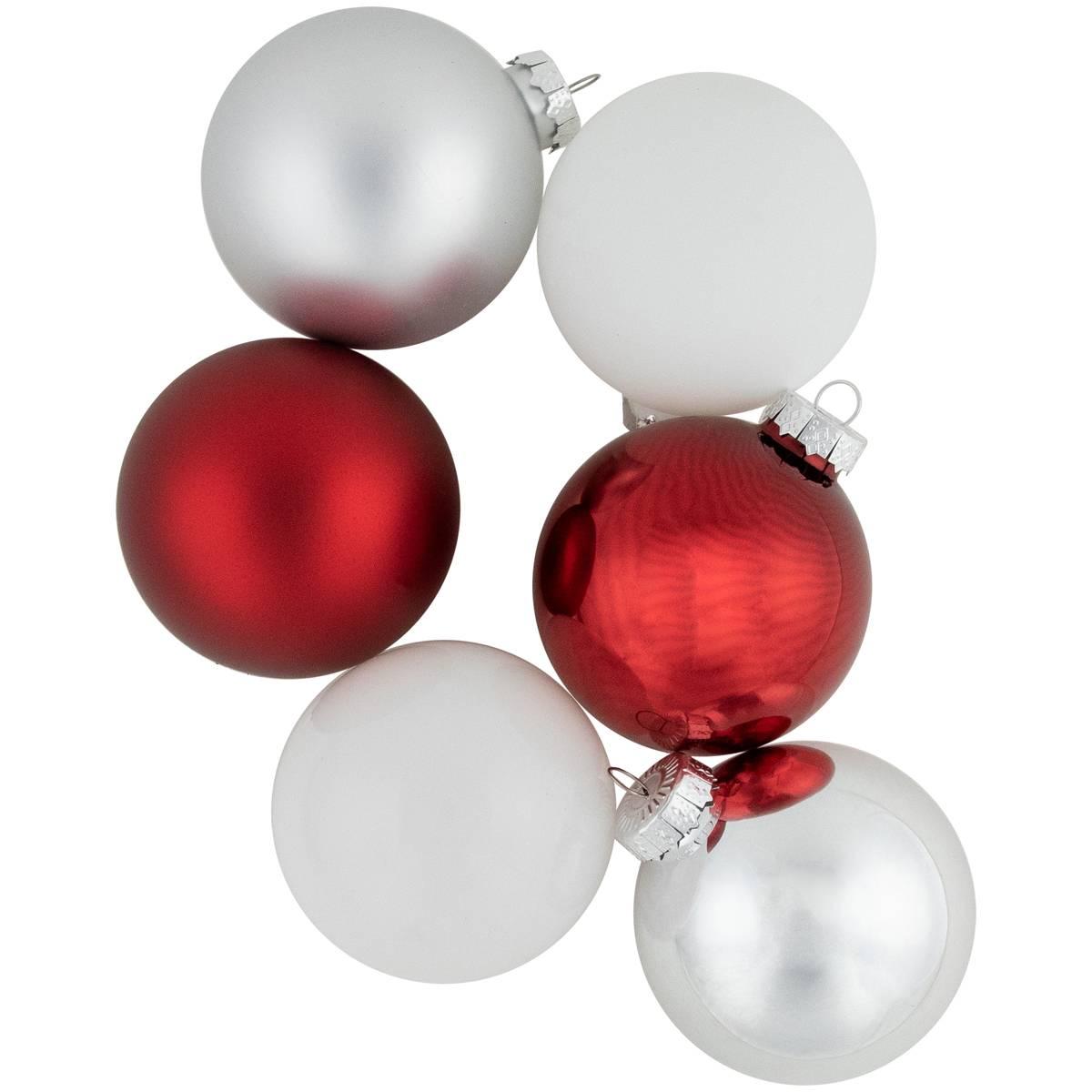 Northlight 72ct. Shiny and Matte Glass Ball Christmas Ornaments