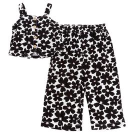 Toddler Girl Vince Camuto Floral Square Neck Top & Wide Cargo Set
