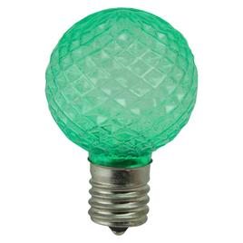 Northlight 25pk Faceted LED G40 Green Christmas Replacement Bulbs